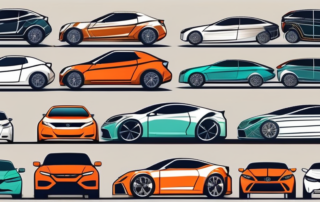 Several cars with different types of motor hood foils