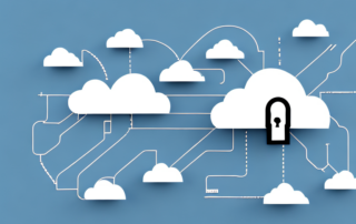 Different types of clouds (depicting different cloud storage options) with various security features like locks