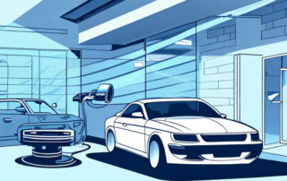 A professional car detailing shop with a shiny