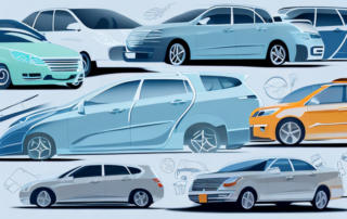 A variety of car windows showcasing different types of window films