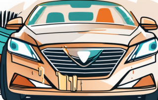 A car with visible scratches on the side