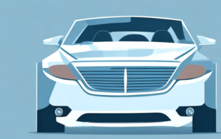 A sleek car with noticeable but not overbearing branding elements