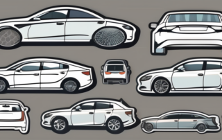 Several different types of car window stickers