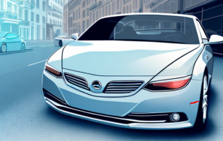 A sleek car with a high-gloss