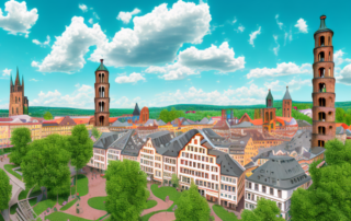 Several diverse types of slides (like water slides