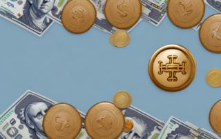 A wallet with coins and banknotes spilling out