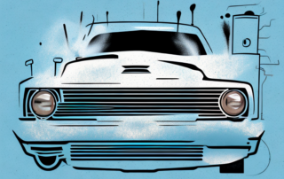 A variety of car parts such as a bumper