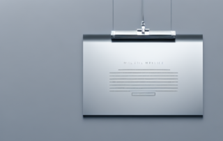 A sleek and stylish surface covered with a matte silver chrome foil