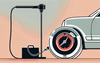 A car tire being inflated