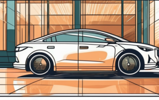 A car with tinted windows parked under the sun