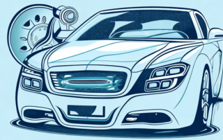 A polishing machine next to a shiny car