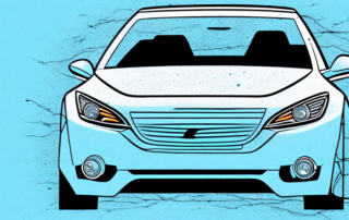 A car with a highlighted protective film on its entry sills