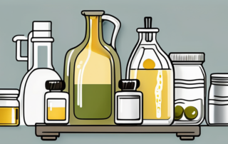 Various household items like vinegar