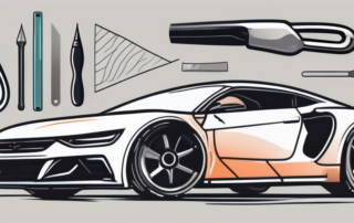 A car with visible scratches on its clear coat