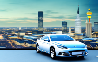 A car being wrapped in a glossy