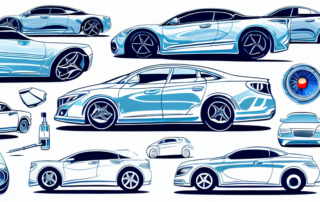 Several different types of car wax sprays with shiny