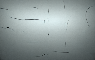 A car door panel with visible scratches and various tools like a buffing pad