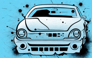 A car with visible scratches on its surface