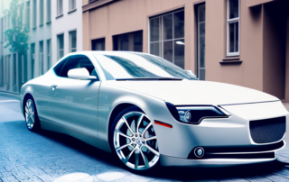 A sleek car parked in a picturesque nürnberg street