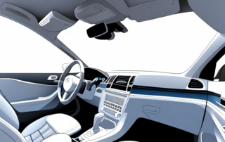 A car interior being cleaned and detailed