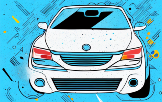 A car half covered in a glossy vinyl wrap