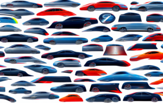 Various cars with different stylish stickers and decals