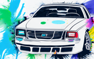 A car with visible scratches on its body