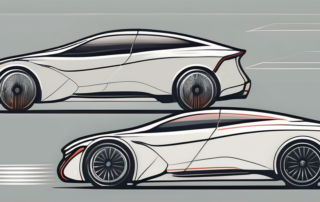 A sleek car with highlighted trim-line design elements