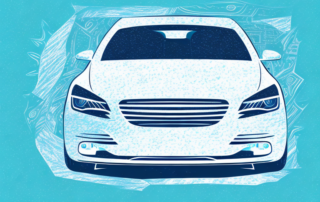 A car partially covered with a roll of adhesive foil