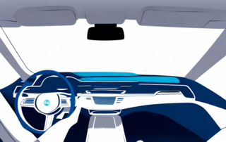 The interior of a car