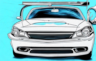 A car undergoing a paint restoration process