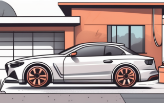 A matte-finished car parked in a driveway