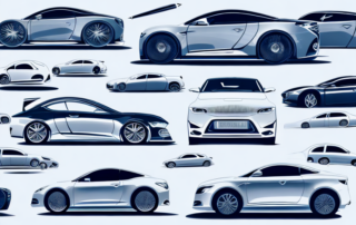 A variety of cars in different stages of the foiling process