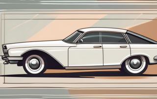 A vintage car with a high shine finish