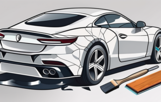 A car with areas of chipped clear coat