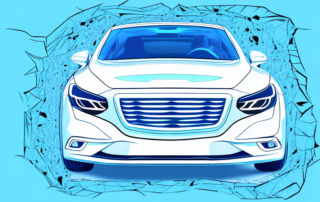 A shiny car covered with a transparent protective film