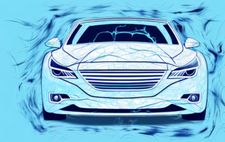 A car with a transparent