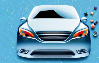 A car half covered in foil and half painted