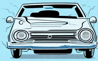 A car door slightly open with visible scratches on the side