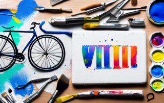 A bicycle with chipped paint