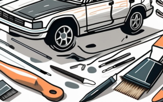 A car with visible scratches on its surface