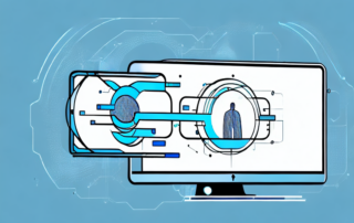 Two computers exchanging data through a secure
