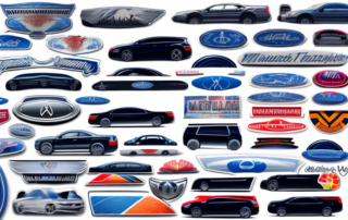 Various types of vehicle stickers placed in different positions on a car