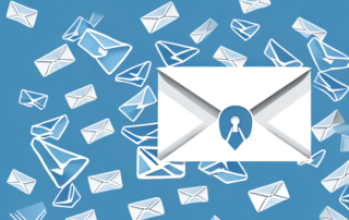 A locked digital envelope symbolizing secure emails