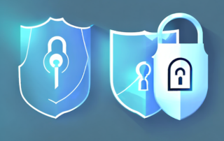 A digital lock being protected by a shield