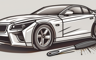 A car with visible scratches on the side