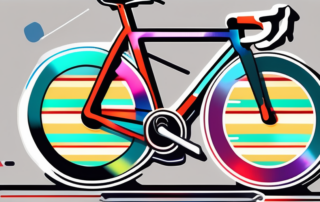 A racing bicycle being wrapped in a glossy