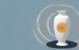 A ceramic vase with a radiant shine