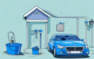 A residential setting in bayern with a car parked in the driveway