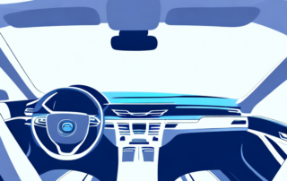 The interior of a car showcasing various types of high-quality car window tints or films on the windows